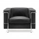 Belmont Single Seater Cubed Leather Faced Reception Chair